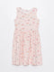 Crew Neck Printed Girl Dress